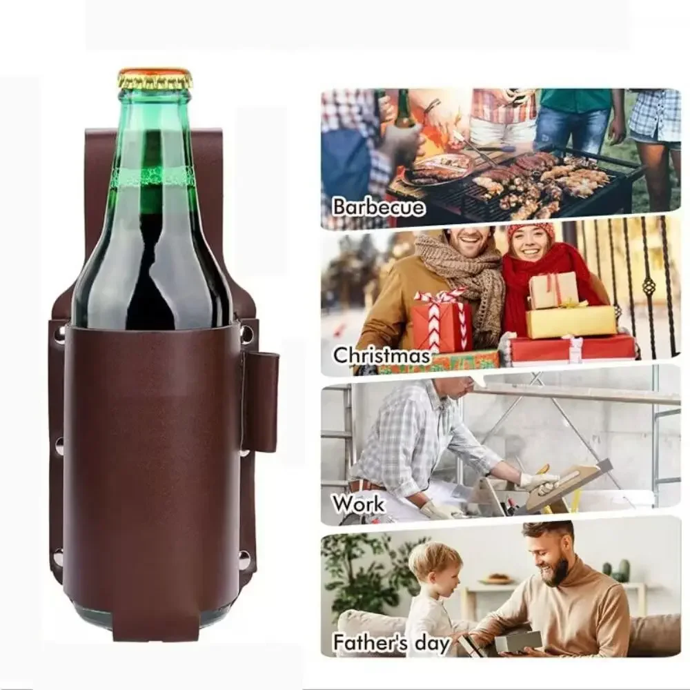 Wine Beer Holder - Kabura na butelkę piwa ze skóry