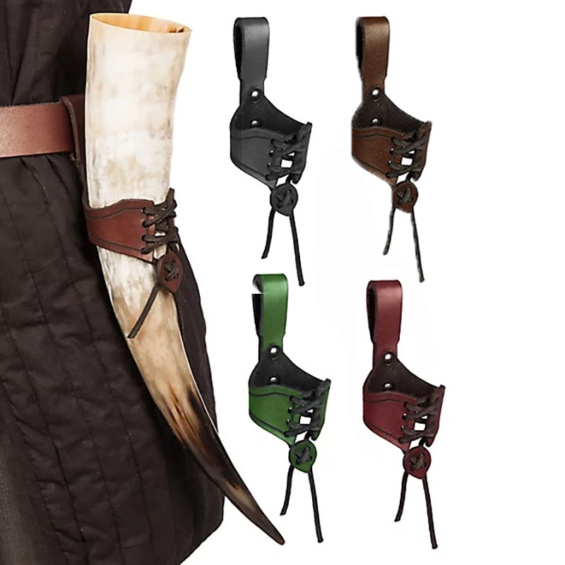 Wine Beer Holder - Średniowieczny Wiking Pirat Pijący z Rogiem