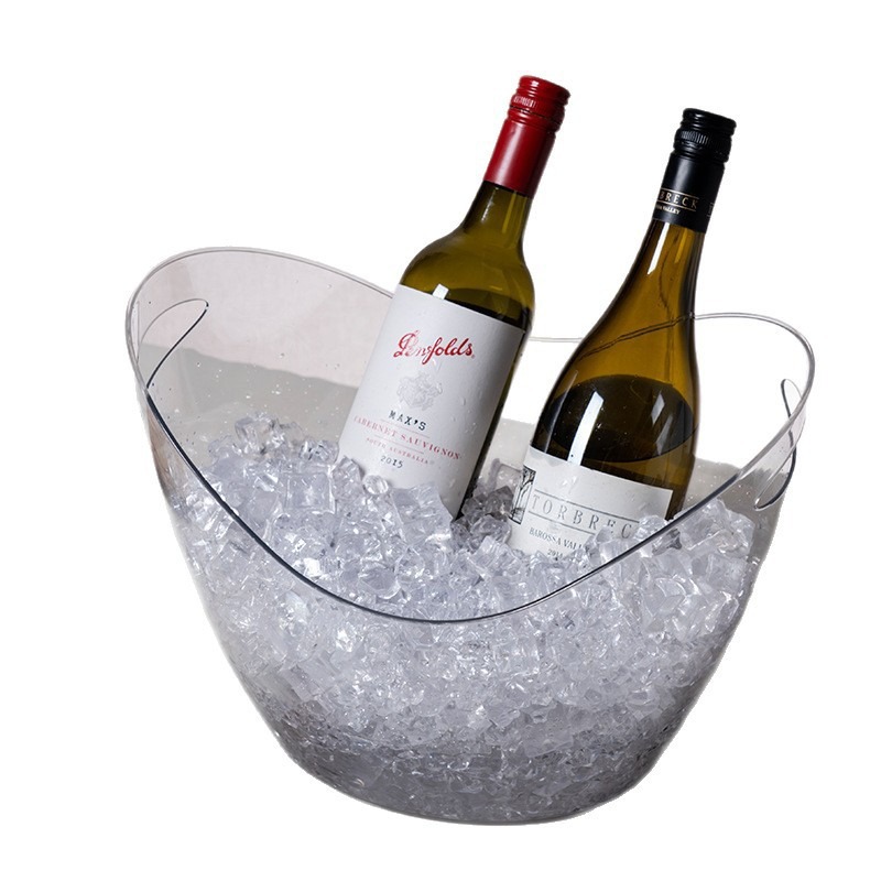 Wine Beer Holder - 8L Przezroczysty kubeł na lód o