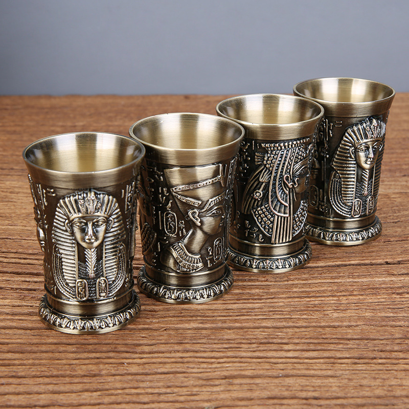 Wine Beer And Liquor - I kawałek brązu Metal Vintage egipski